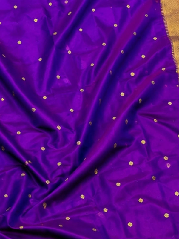 Rajdhara Handloom Paithani Silk Saree Purple