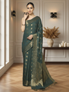 Luminous Banarasi Silk Jaquard Dark Green Saree