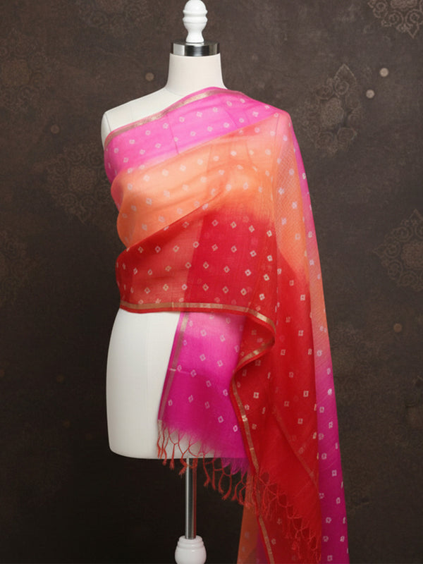 Dye & Drape Pure Silk Kota Elegant Multicolor Dupatta