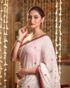 Indiehaat | Mul Cotton Jamdani Weaving White Saree