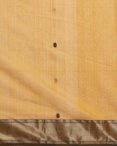 Artistic Maheshwari Pure Handloom Silk Saree Yellow