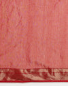 Quaint Maheshwari Tissue Silk Handwoven Saree Red