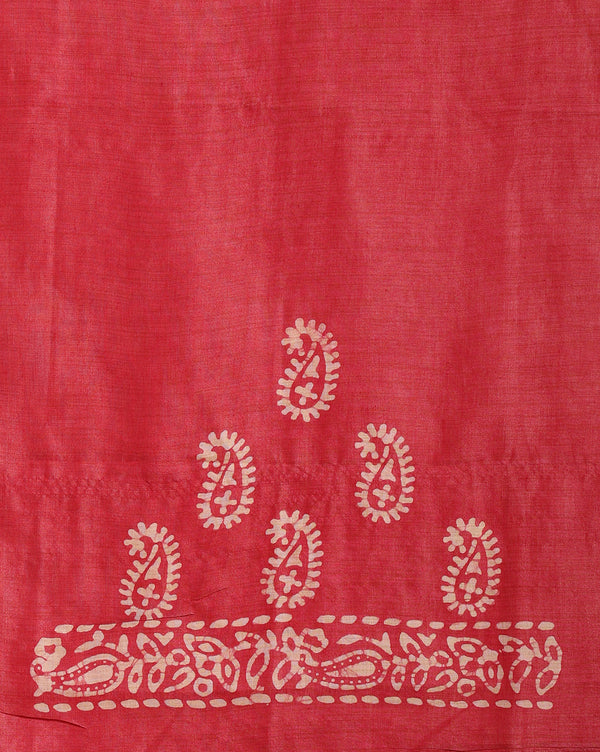 Wax Batik Hand Dyed Khadi Silk Purple Suit