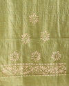 Wax Batik Hand Dyed Khadi Silk Sea Green Suit