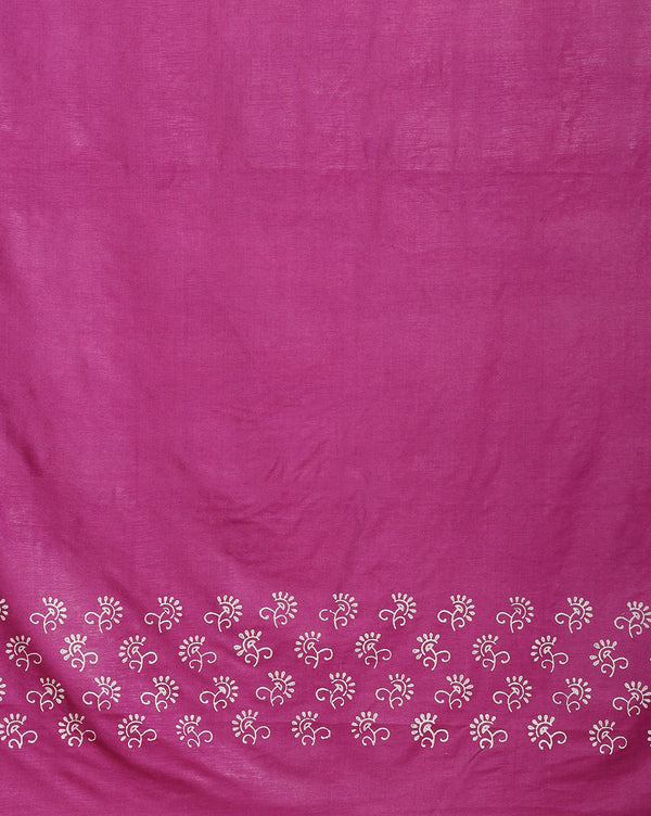 Katan Silk Tranquil Blockprint Purple Suit