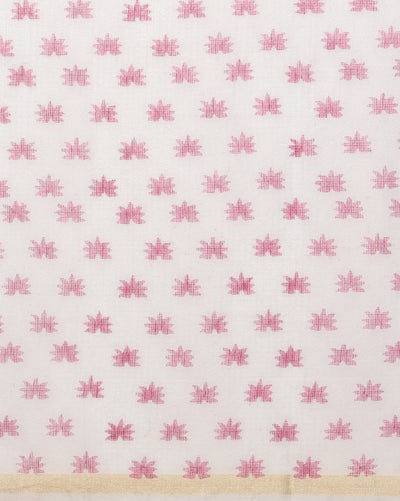 Kota Doria White Saree Embroidery