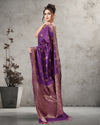 Ornate Banarasi Silk Jaquard Royal Purple Saree