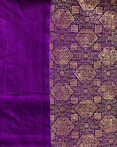 Ornate Banarasi Silk Jaquard Royal Purple Saree