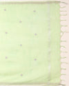 Gulmohar Slub Linen Pista Green Unstitched Suit