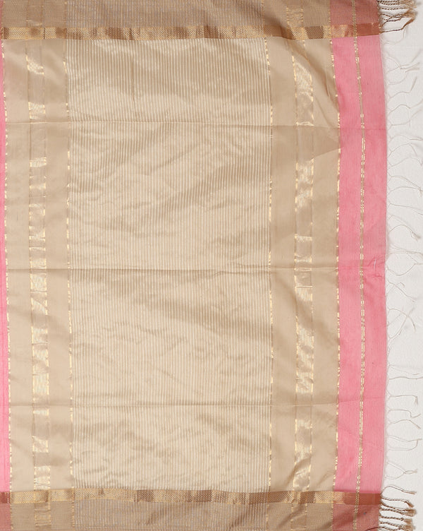 Stunning Pure Maheshwari Silk Allover Checks Dark Pink Saree