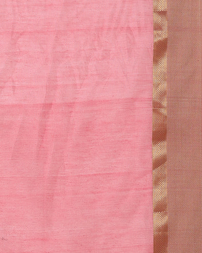 Stunning Pure Maheshwari Silk Allover Checks Dark Pink Saree