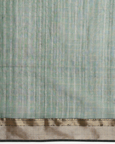 Stunning Pure Maheshwari Silk Allover Checks Rich Green Saree