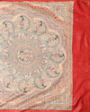Madhubani Silkmark Gicha Tussar Silk Vivid Red Saree