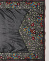 Silkmark Certified Rustic Pure Tussar Cutwork Eerie Black Saree