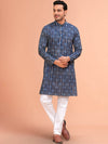 Indiehaat | BlockPrinted Cotton Kurta Pyjama Blue