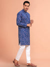 Indiehaat | BlockPrinted Cotton Kurta Pyjama Blue