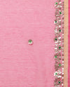Gilded Grace Kota Cotton Gota Patti Dark Pink Saree