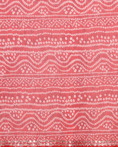 Gilded Grace Kota Cotton Gota Patti Saree Light Peach