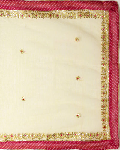 Indiehaat | Kota Cotton Gota Patti Yellow Saree