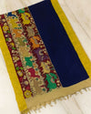 Indiehaat | Mangalagiri Silk Handpainted Mustard Dupatta