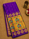 Rajdhara Handloom Paithani Silk Saree Purple