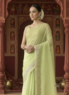 Gilded Grace Kota Cotton Gota Patti Green Saree