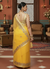Gilded Grace Kota Cotton Gota Patti Yellow Saree
