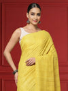 Silkmark Ghicha Tussar Effulgent Yellow Saree