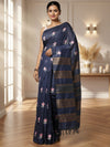 Adorable Eri Tussar Silk Embroidered Blue Saree