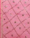 Pankhudi Gota Patti Rani Pink Kota Cotton Saree