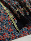 Indiehaat | Chanderi Silk Ajrakh Print Saree Multicolor