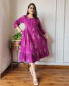 Indiehaat | Blockprinted Cotton Long Dress Pink