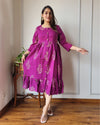 Indiehaat | Blockprinted Cotton Long Dress Pink