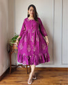 Indiehaat | Blockprinted Cotton Long Dress Pink