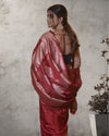Indiehaat | Banarasi Masharoo Silk Saree Red