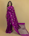 Indiehaat | Banarasi Brocade Organza Silk Saree Pink