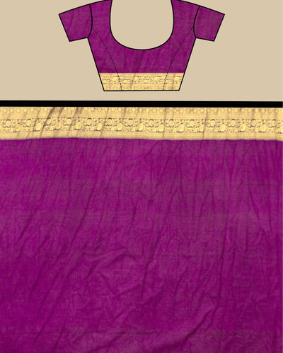 Indiehaat | Zari Banarasi Tissue Semi Silk Saree Pink