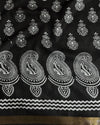 Indiehaat | Katan Silk Block Print Black Saree