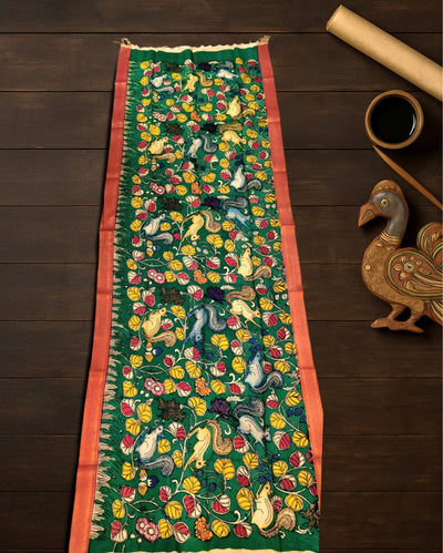 Indiehaat | Mangalagiri Handpainted Dupatta Multicolor