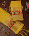 Indiehaat | Banarasi Lichi Silk Brocade Yellow Suit