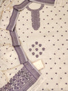 Indiehaat | Banarasi Cotton Brocade Work Suit Beige