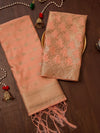 Indiehaat | Banarasi Silk Brocade Dupatta Peach
