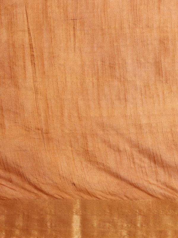 Indiehaat | Hand Dyed Kota Silk Dupion Stripe Saree Green