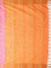 Indiehaat | Hand Dyed Kota Silk Dupion Stripe Saree Pink