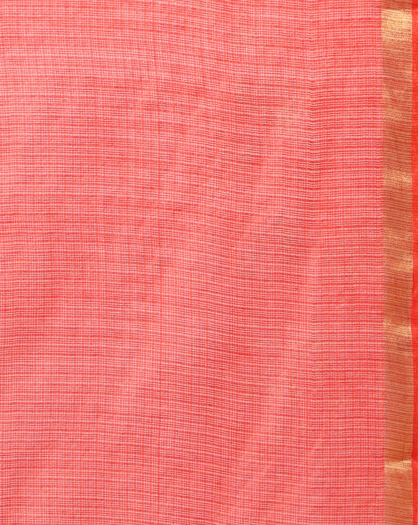 Indiehaat | Kota Silk Embroidered Saree Red