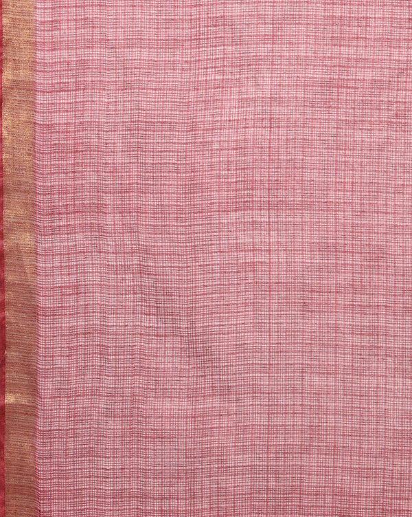 Indiehaat | Kota Silk Embroidered Saree Brown