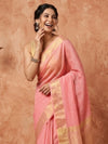 Rangriti Hand Dyed Kota Silk Saree Pink