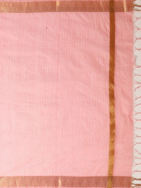 Rangriti Hand Dyed Kota Silk Saree Pink