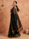 Indiehaat | Hand Dyed Kota Silk Saree Black