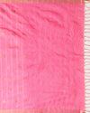 Indiehaat | Kota Silk Hand Dyed Zar Stripe Saree Pink